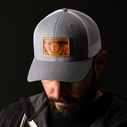 Emerald Spear Leather Patch Hat - Gray - Presale